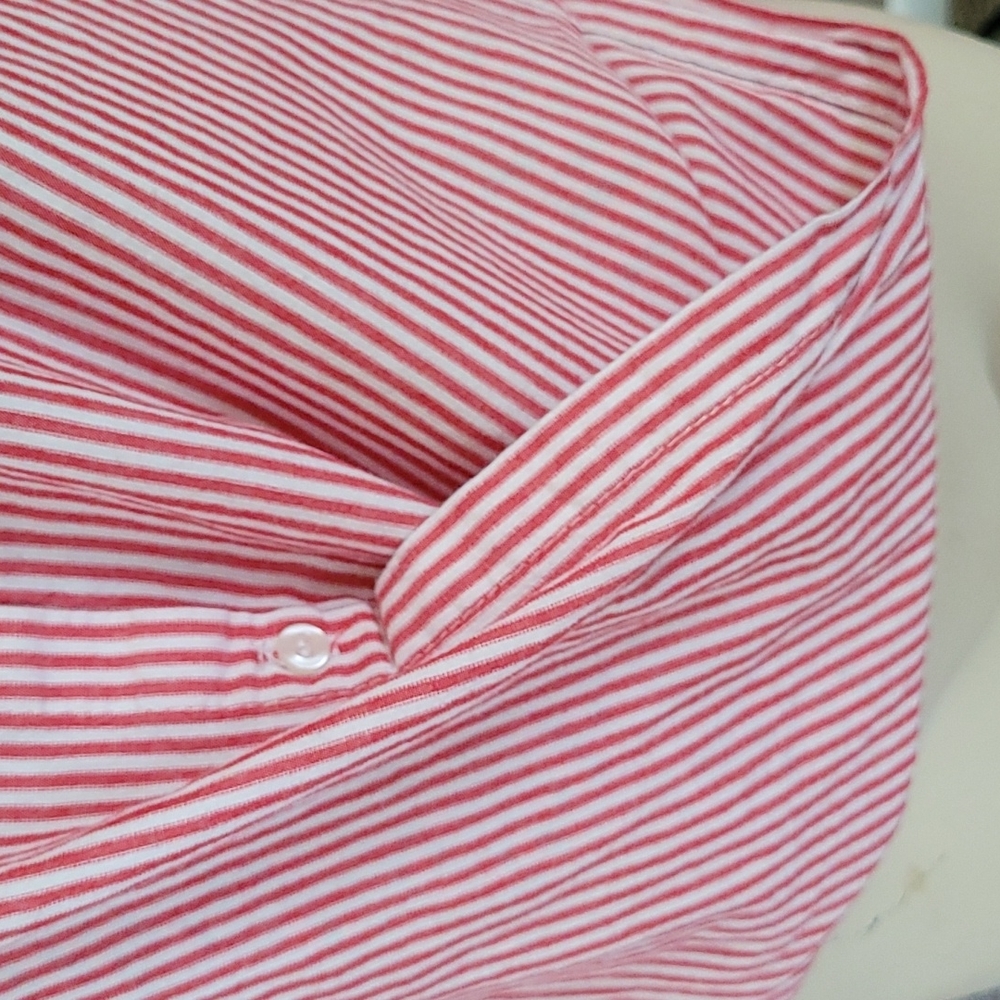 Red and white striped button down - Picture 7 of 8